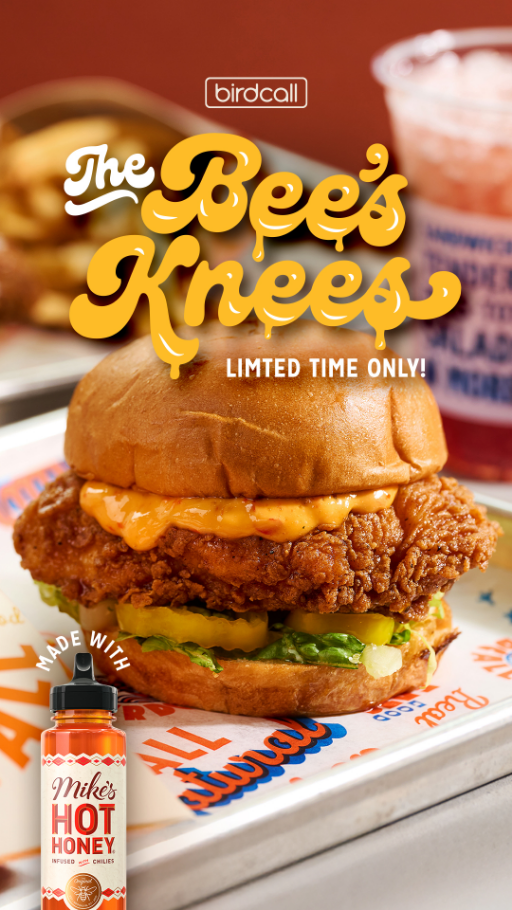 birdcall digital ad promoting the bees knees sandwich