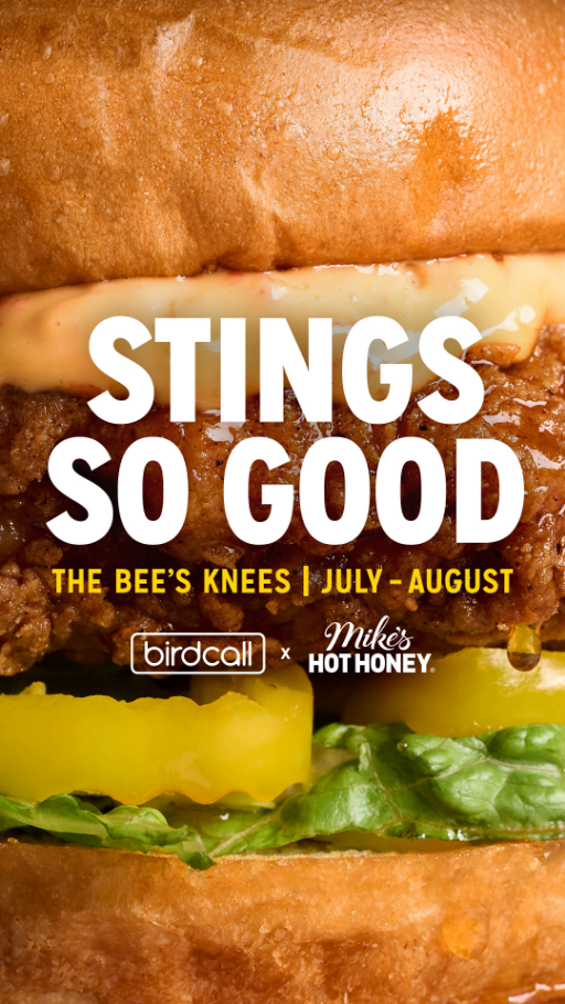 birdcall digital ad promoting the bees knees sandwich